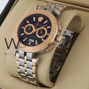 Versace chronograph watch for men two tone