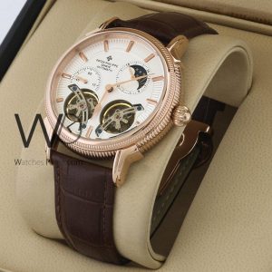 Patek Philippe Watch with Brown Leather Belt