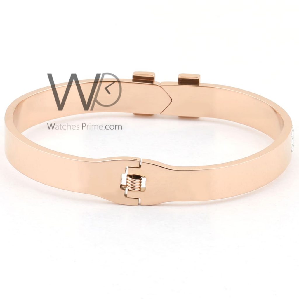 Hermes rose gold metal women bracelet