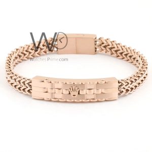 Rolex rose gold stainless steel men bracelet | Watches Prime