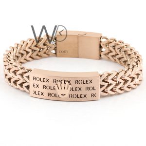 Rolex rose gold metal men's bracelet