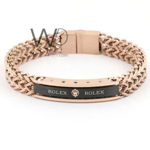 Rolex rose gold metal bracelet for men