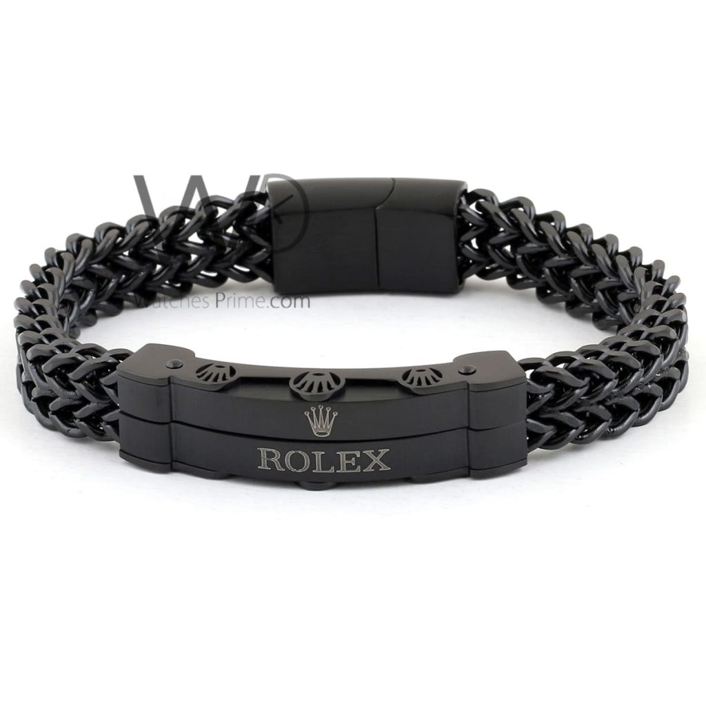 اسورة رولكس Rolex ستانلس ستيل اسود رجالي | واتشز برايم