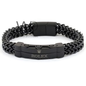 Rolex black stainless steel men bracelet