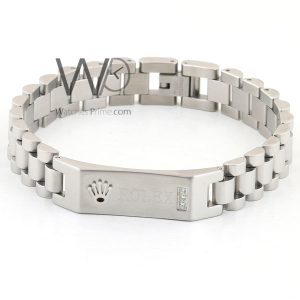 Rolex silver stainless steel men's bracelet