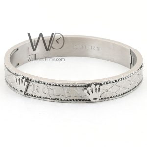 Rolex silver stainless steel men bracelet