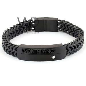 Montblanc black metal men's bracelet