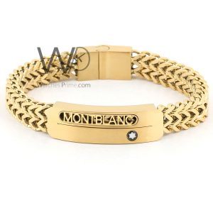 Montblanc gold stainless steel men's bracelet