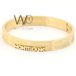 Montblanc stainless steel gold men's bracelet