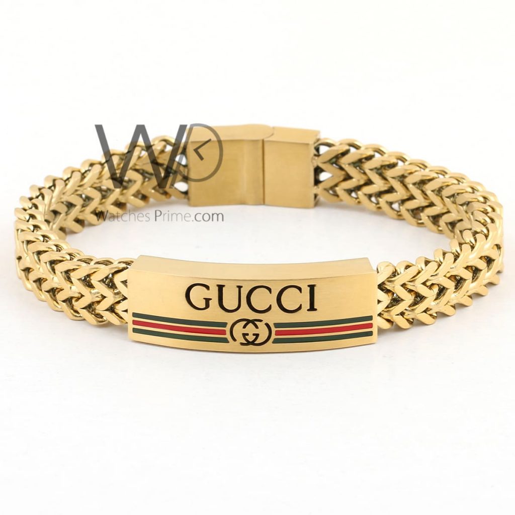 Gucci gold metal men's bracelet | Watches Prime