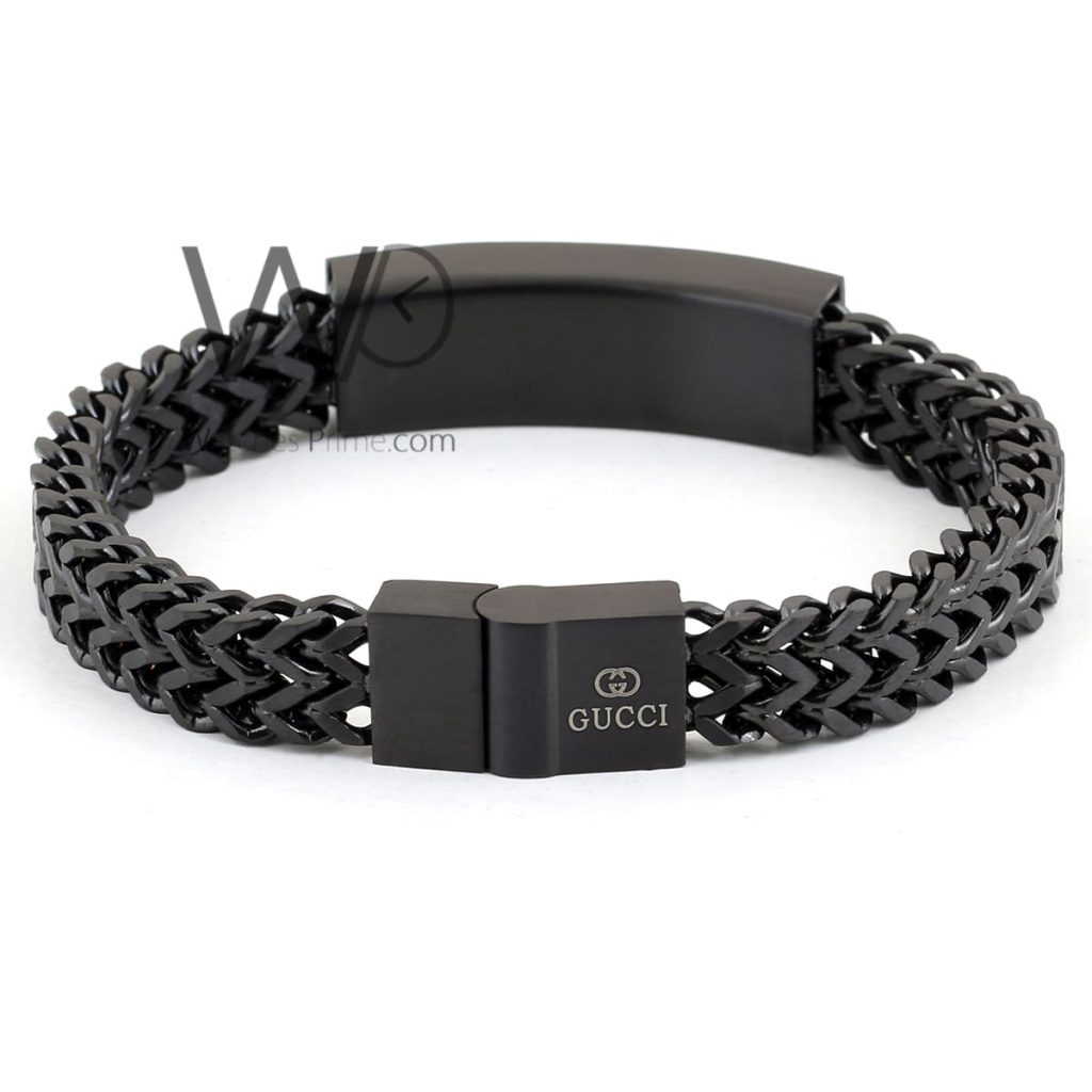 Gucci metal black men bracelet | Watches Prime