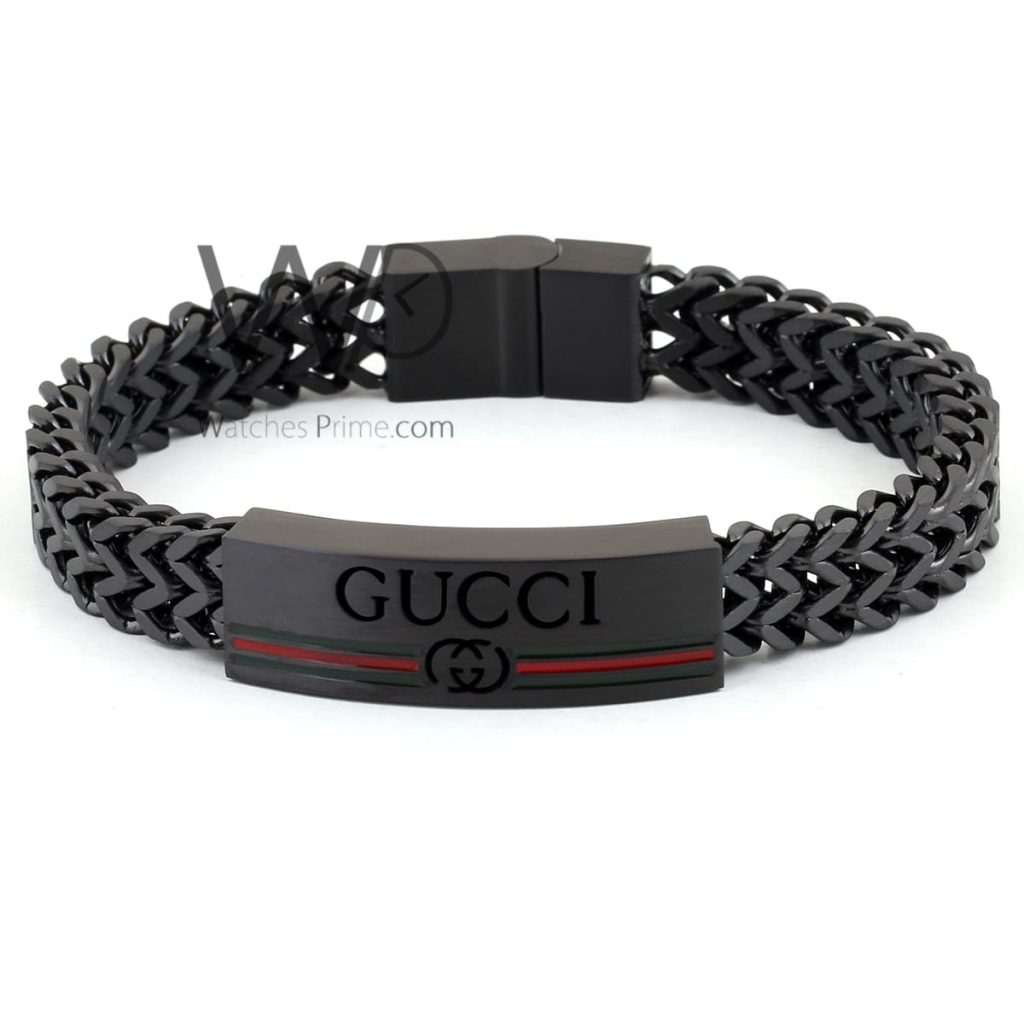 Gucci metal black men bracelet | Watches Prime
