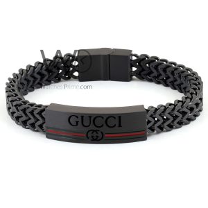 Gucci metal black men bracelet