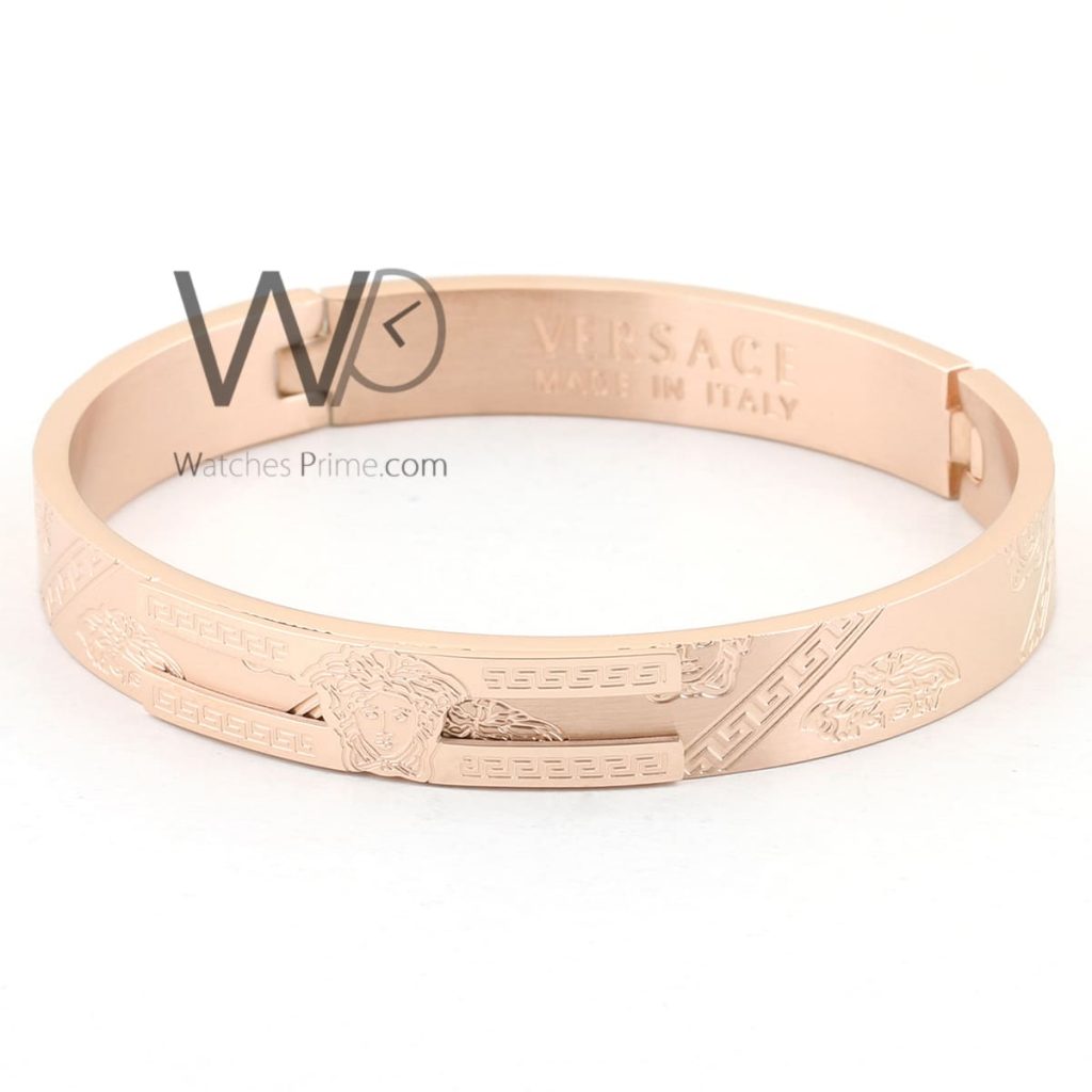 Versace rose gold metal men's bracelet | Watches Prime