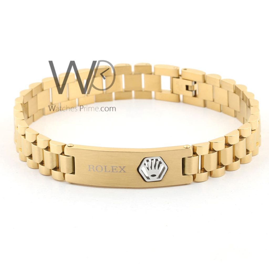 Rolex metal gold men's bracelet | Watches Prime