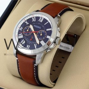 Fossil Grant chronograph men’s watch with a blue dial