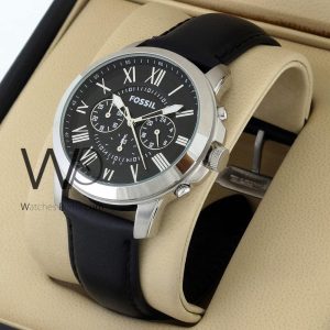 Fossil Grant chronograph men’s watch with a black dial