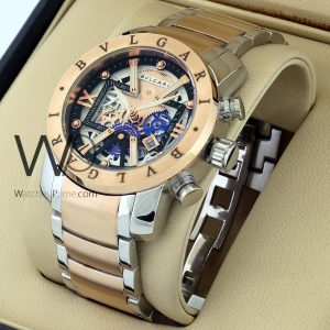 Bvlgari automatic men's watch two tone strap