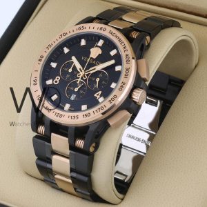 Versace men’s watch with a two-tone metal strap