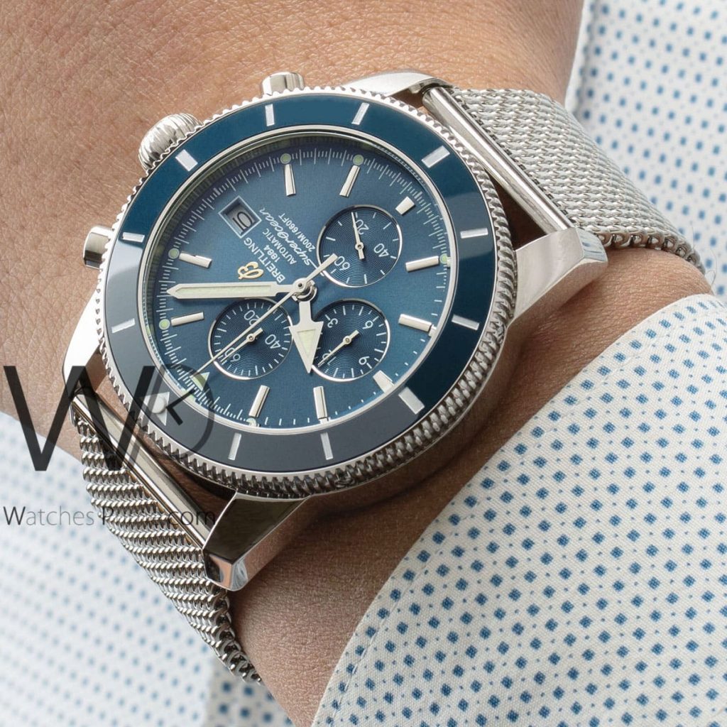 Breitling Men's Watch Silver Metal strap | Watches Prime