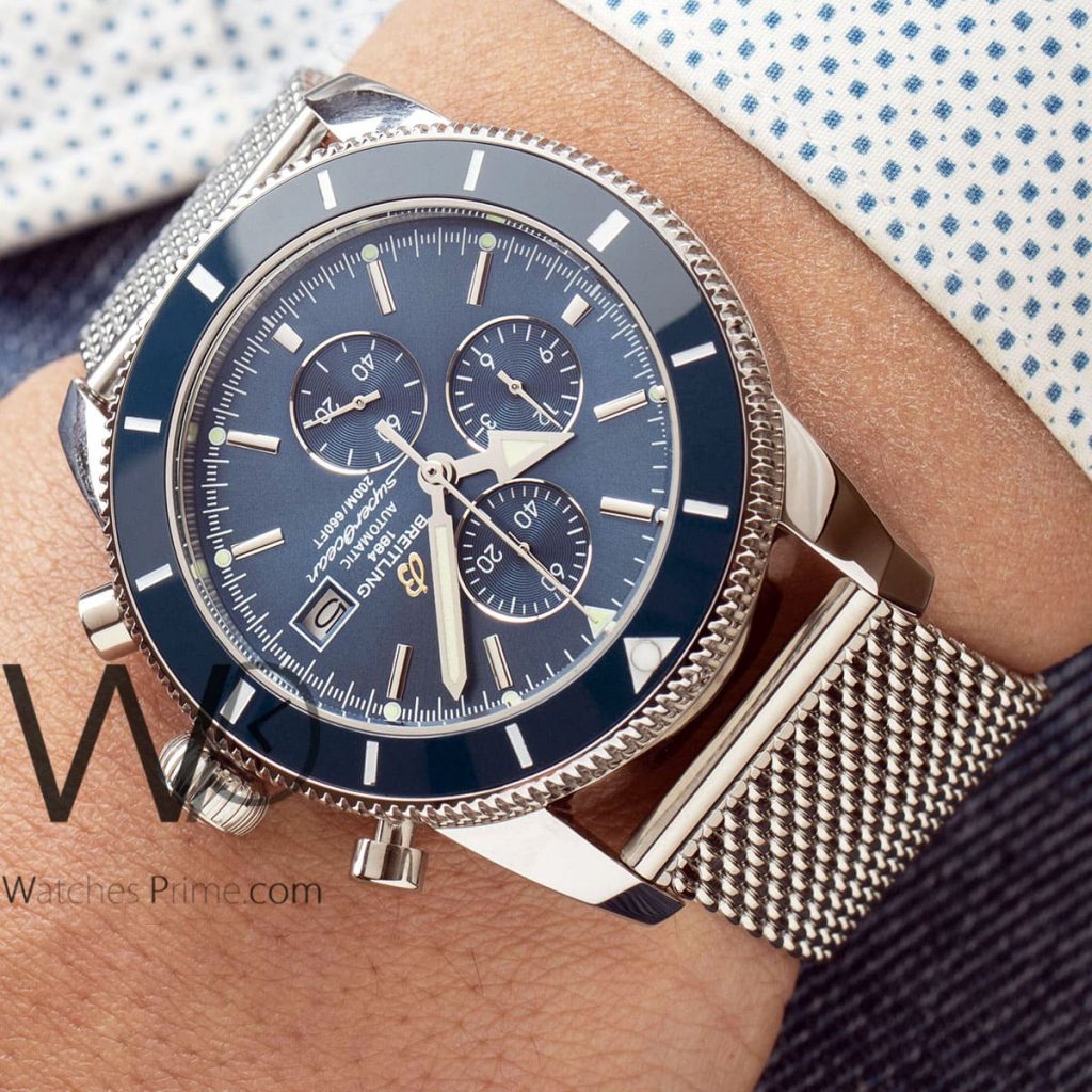 Breitling Men's Watch Silver Metal strap | Watches Prime