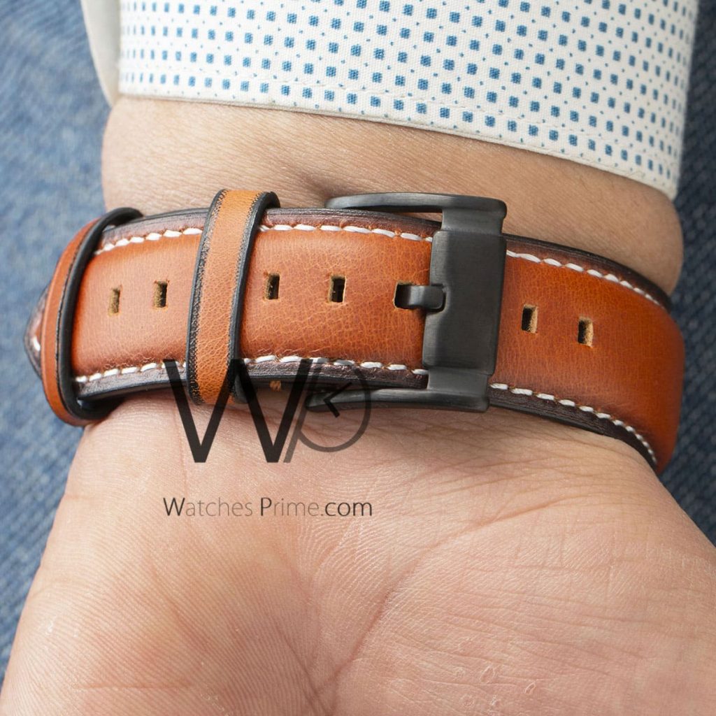 Fossil Grant Chronograph Brown Leather Strap | Watches Prime