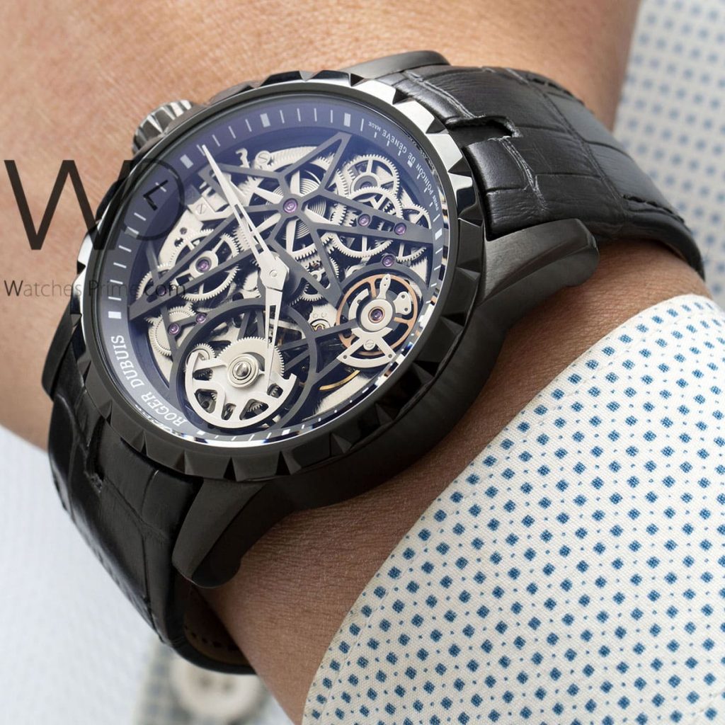 Roger Dubuis Men's Watch Black Leather Belt | Watches Prime