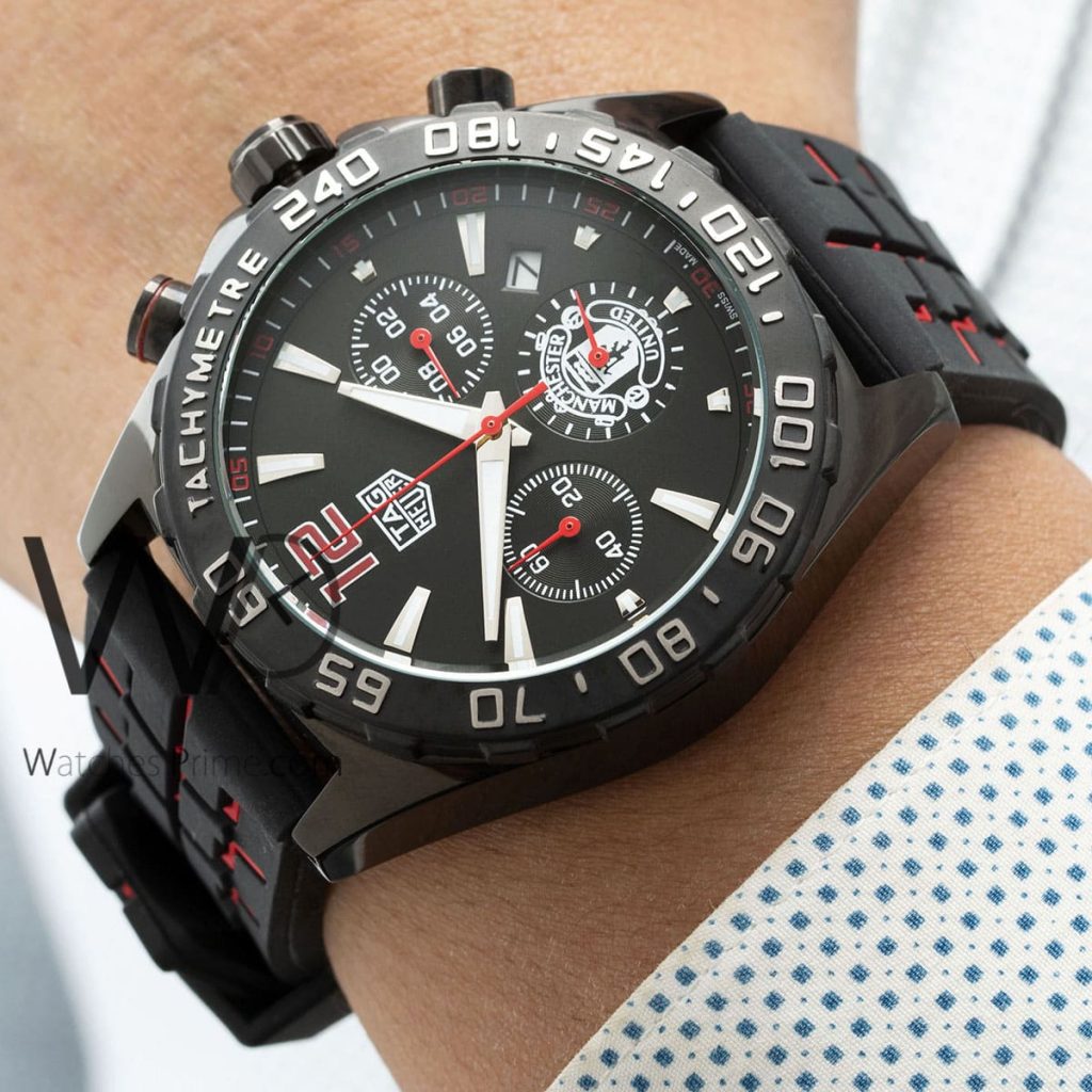 TAG HEUER FORMULA CHRONOGRAPH WATCH black WITH rubber BLACK | واتشز برايم
