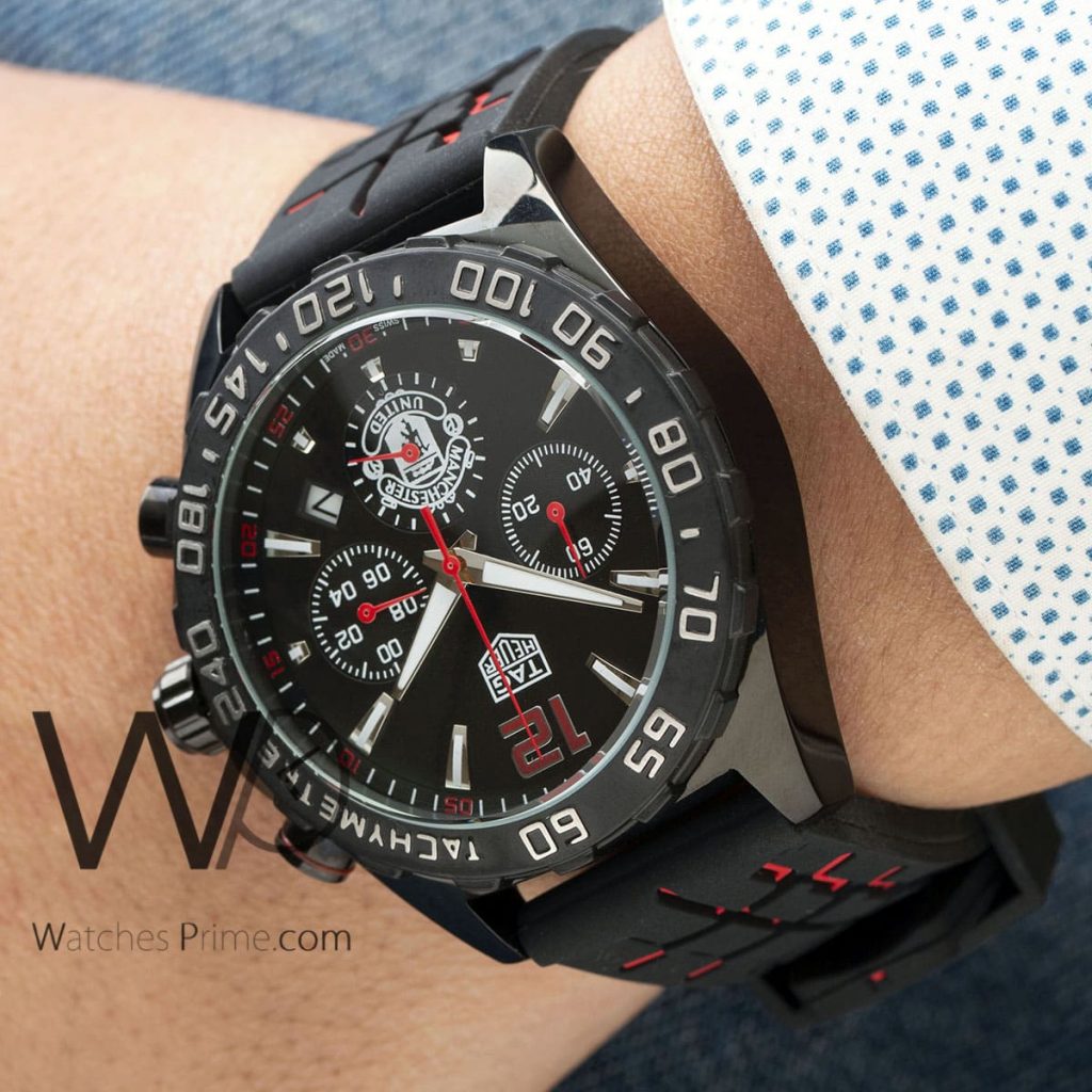 TAG HEUER FORMULA CHRONOGRAPH WATCH black WITH rubber BLACK | واتشز برايم