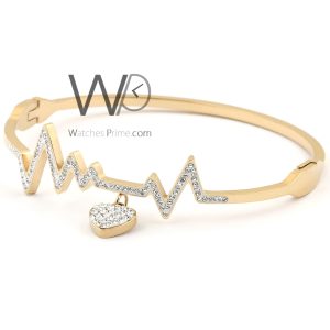 Ecg gold metal women bracelet