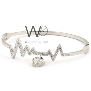 Ecg silver metal women bracelet 