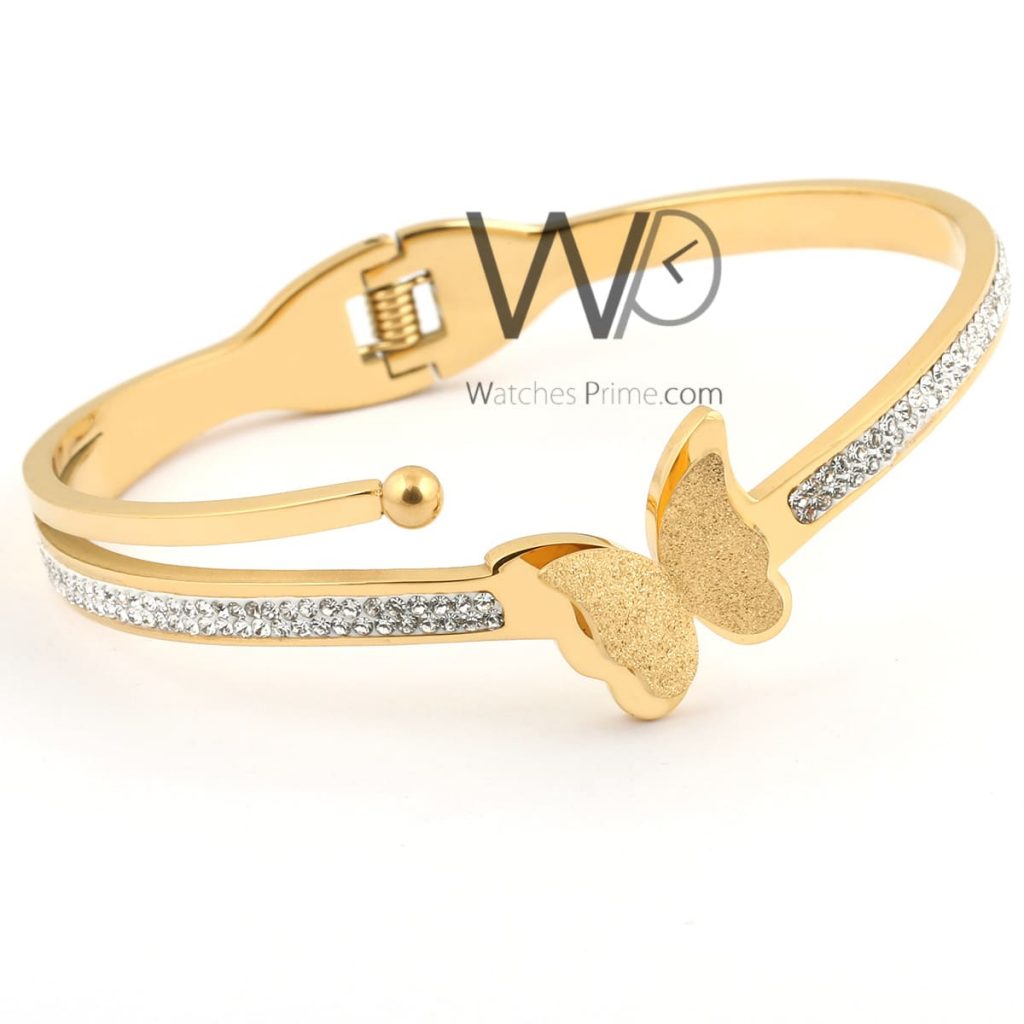 Butterfly gold metal women bracelet | Watches Prime