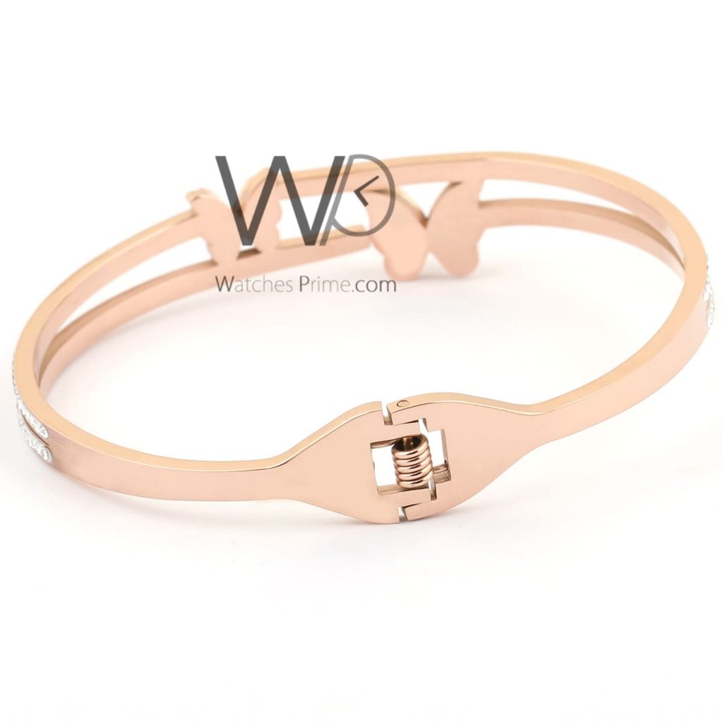 Butterflies metal rose gold women bracelet | Watches Prime