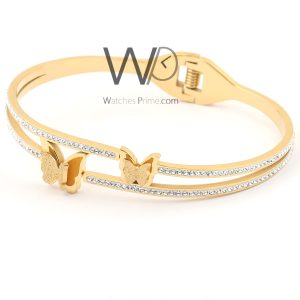 Butterflies metal gold women bracelet