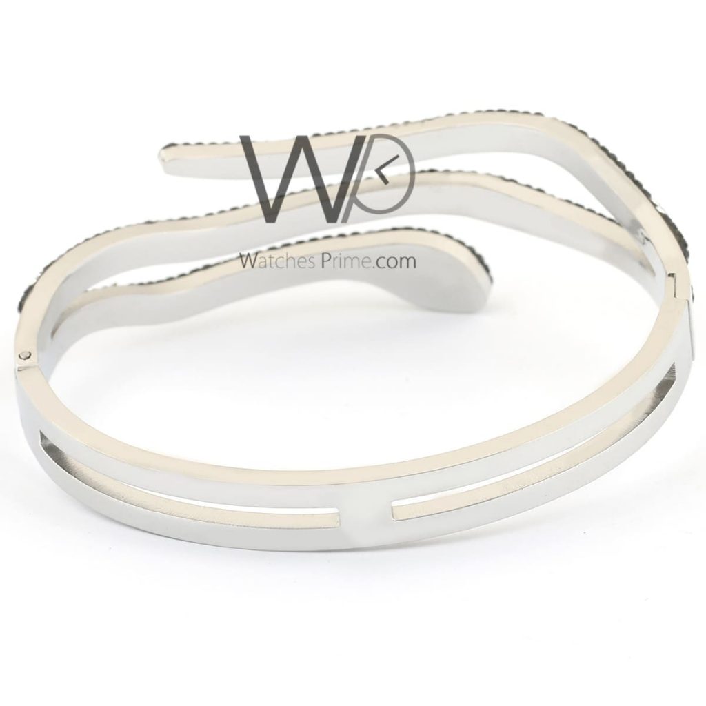 Snake women bracelet silver stainless steel | Watches Prime