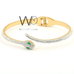 Snake women bracelet gold metal