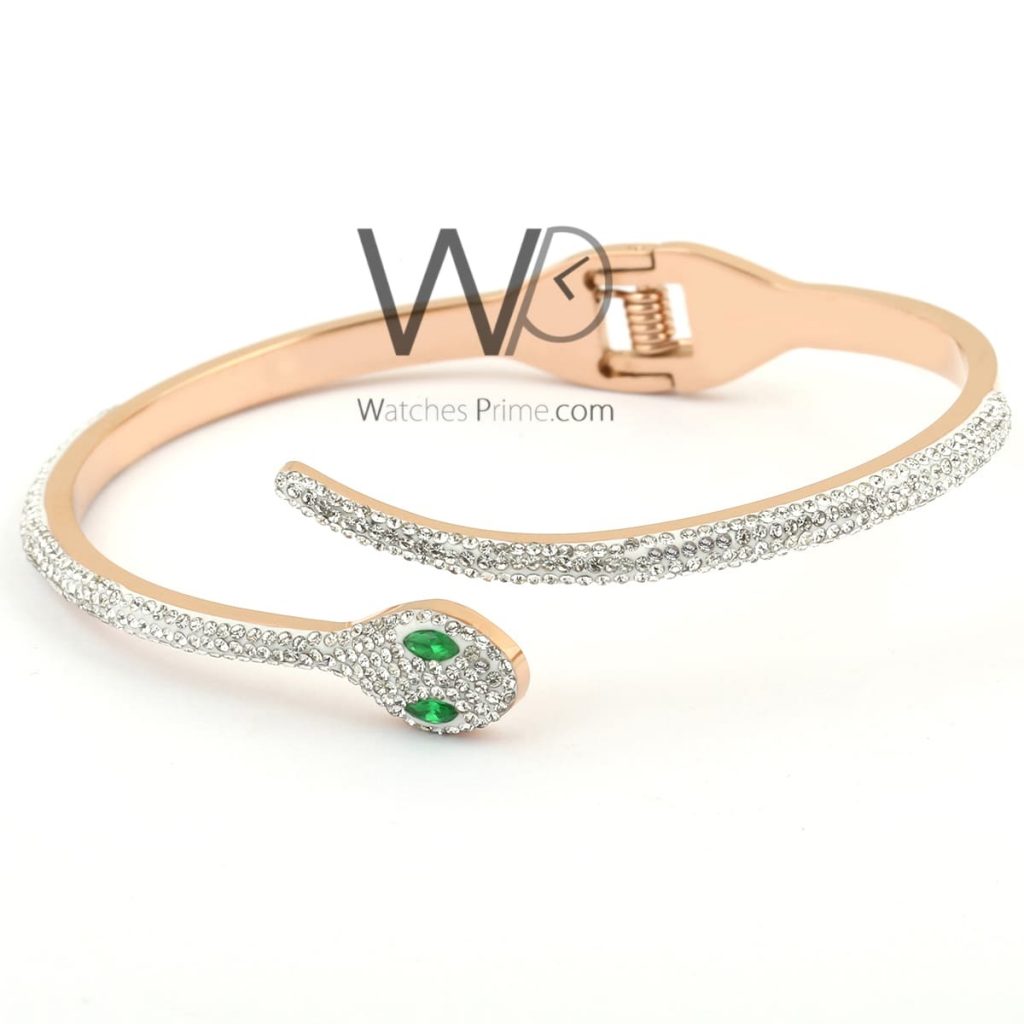 Snake rose gold metal women bracelet | Watches Prime