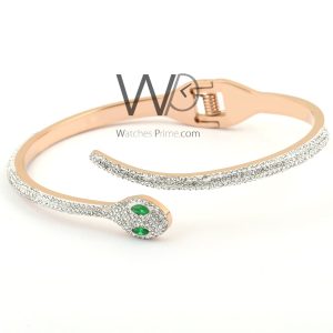 Snake rose gold metal women bracelet