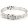 Belt Buckle silver metal women bracelet | Watches Prime