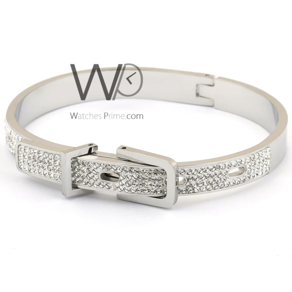 Belt Buckle silver metal women bracelet | Watches Prime