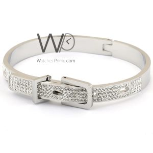 Belt buckle silver metal women bracelet