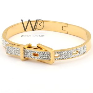 Belt buckle gold metal women bracelet