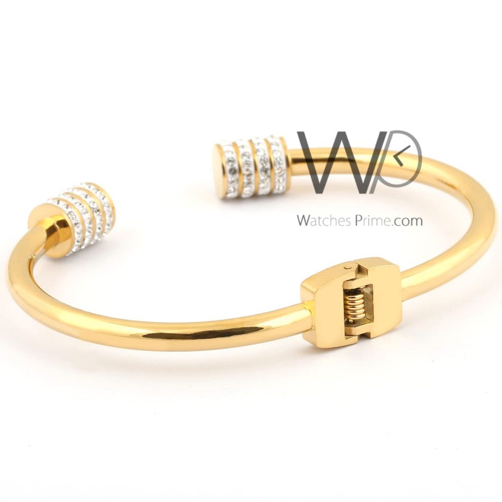 Women bracelet with diamonds gold metal | Watches Prime
