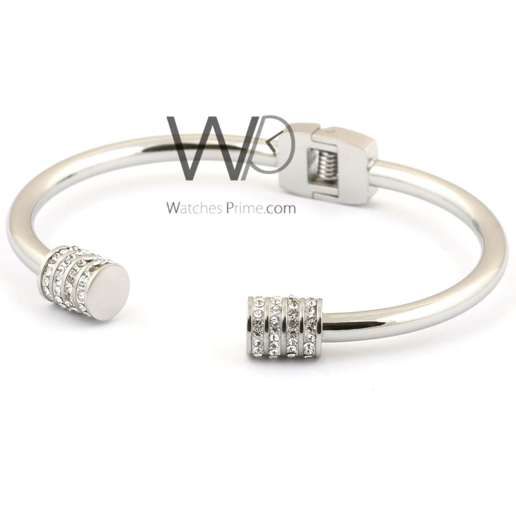 Women bracelet with diamonds silver metal | Watches Prime