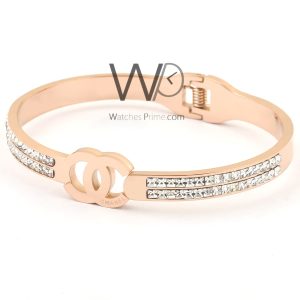 Channel metal rose gold women's bracelet