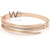 Crossed rose gold metal women bracelet | Watches Prime
