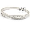 Crossed silver metal women bracelet | Watches Prime