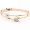 Butterflies rose gold metal women bracelet | Watches Prime