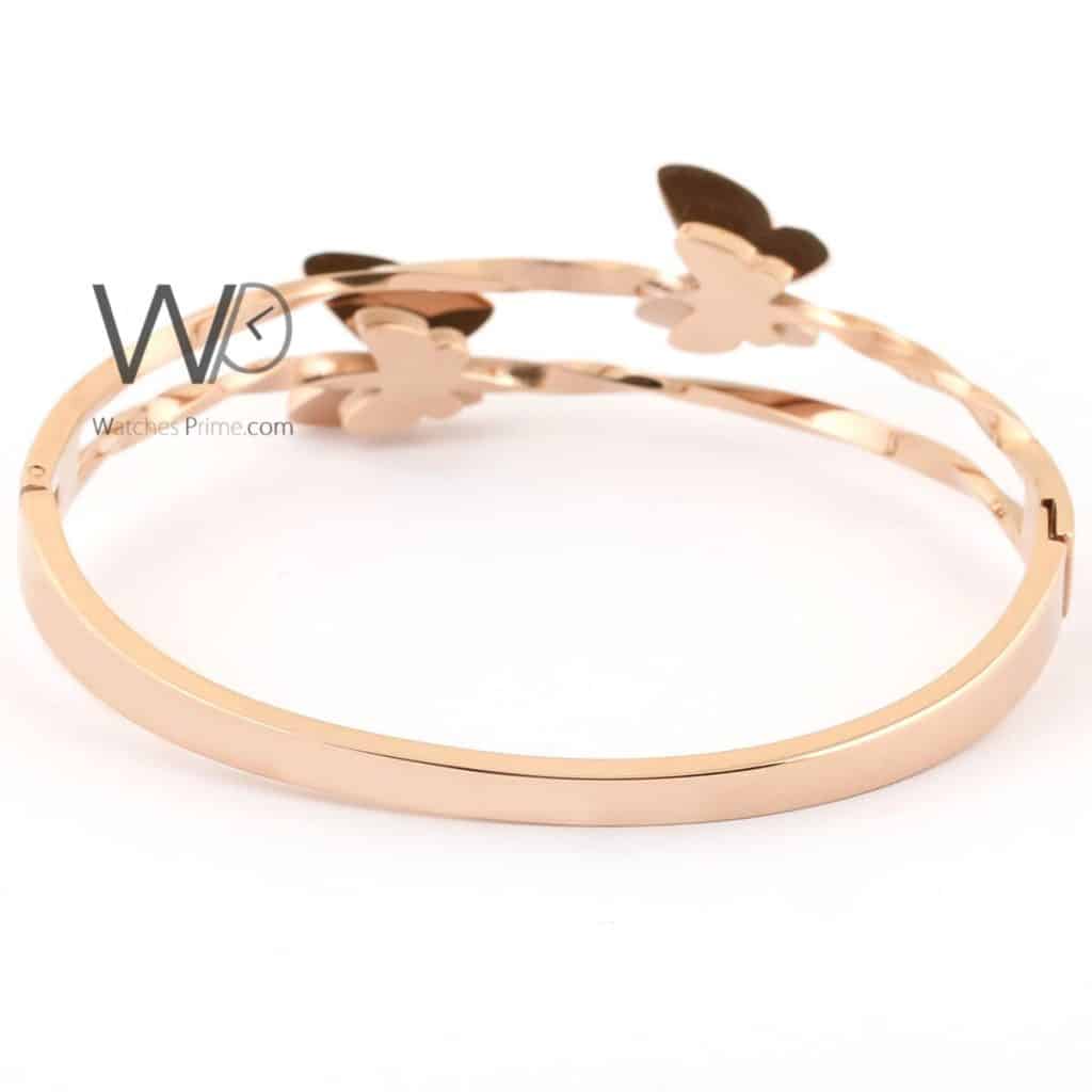 Butterflies rose gold metal women bracelet | Watches Prime