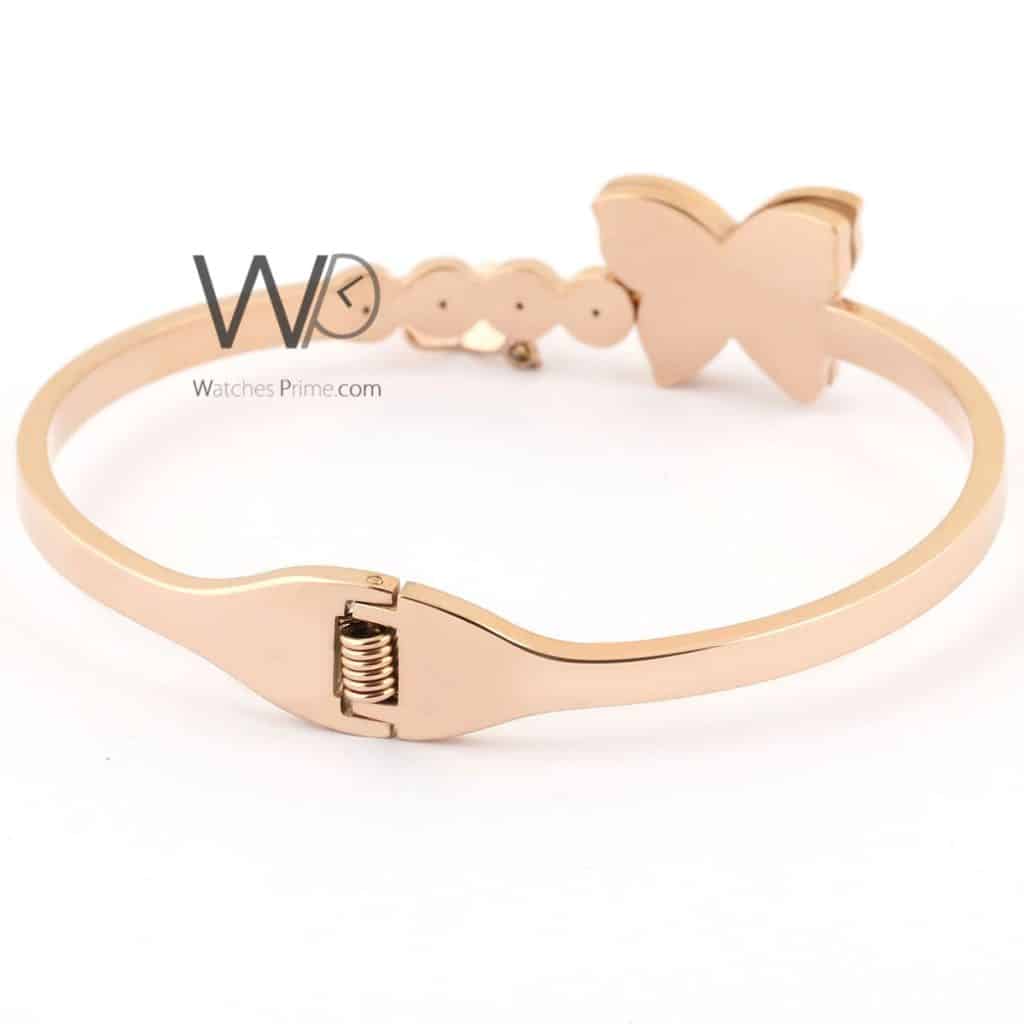 Butterfly bracelet metal rose gold for women | Watches Prime